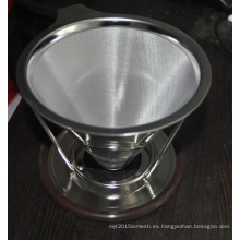 ultra fino de alta calidad verter sobre gotero de cono de filtro de café con soporte de café